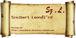 Szeibert Leonárd névjegykártya
