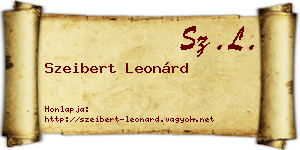 Szeibert Leonárd névjegykártya
